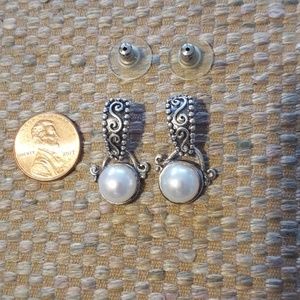 Sterling silver 925 and pearl earrings